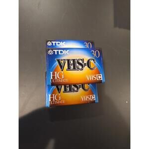 TDK VHS-C Lot Of 3 HG Ultimate 30 Camcorder Cassette Blank Tape NEW SEALED